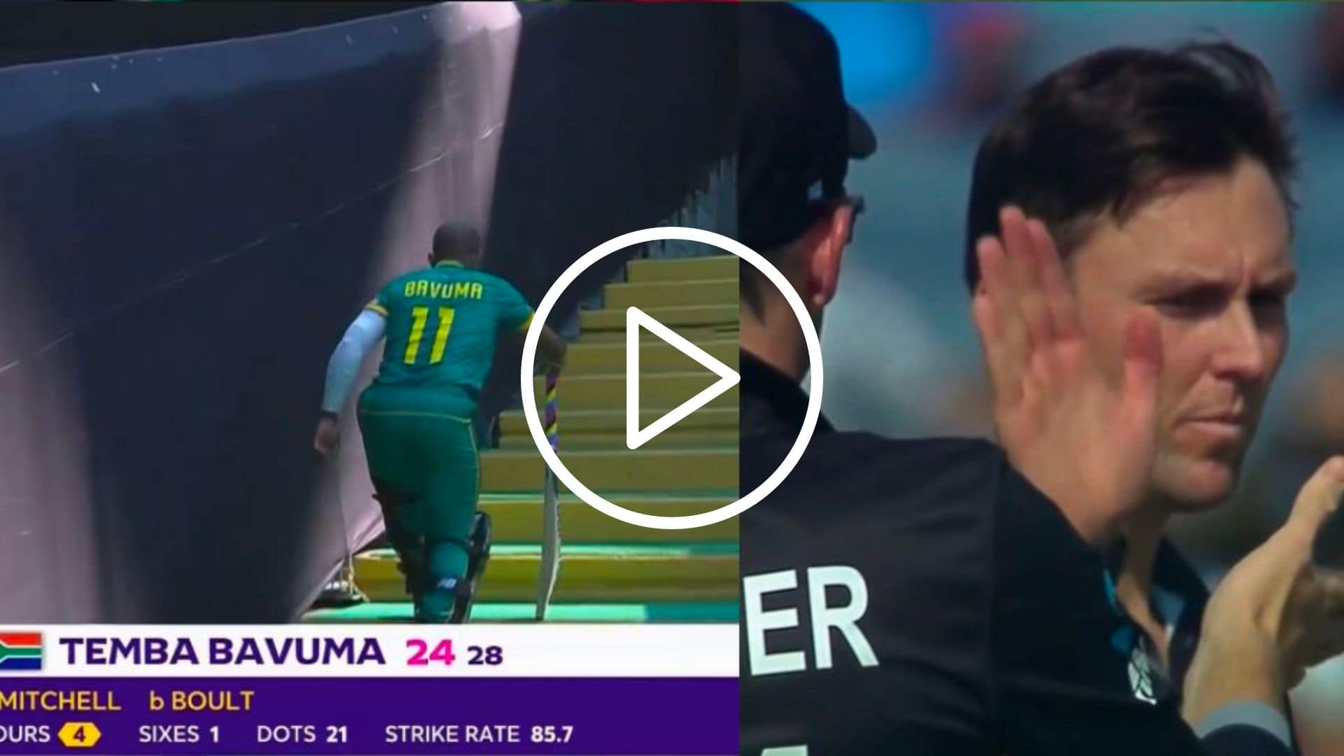 [Watch] Temba Bavuma Departs As Trent Boult Draws The First Blood For The Kiwis